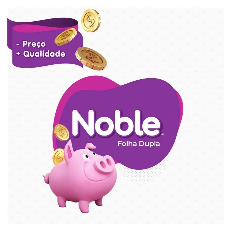 Higiênico Papel Noble Neutro Folha Dupla 12 Rolos de 20m