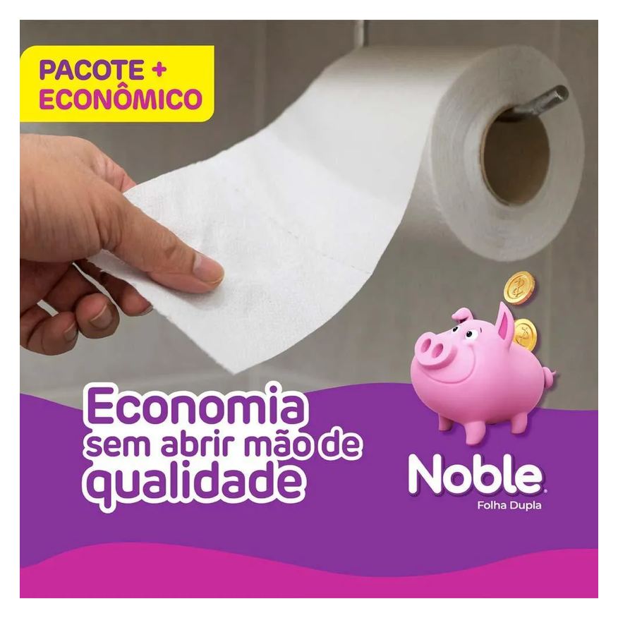 Higiênico Papel Noble Neutro Folha Dupla 12 Rolos de 20m