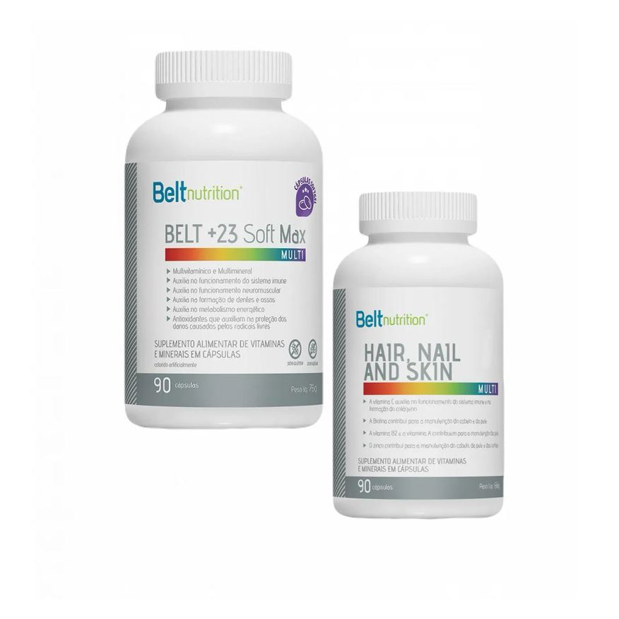 Belt Nutrition Belt +23 Soft Max + Belt Hair 90 Cápsulas.