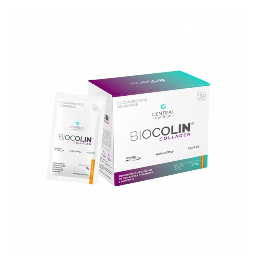 Central Nutrition Biocolin Collagen - Tangerina 30 Sachês