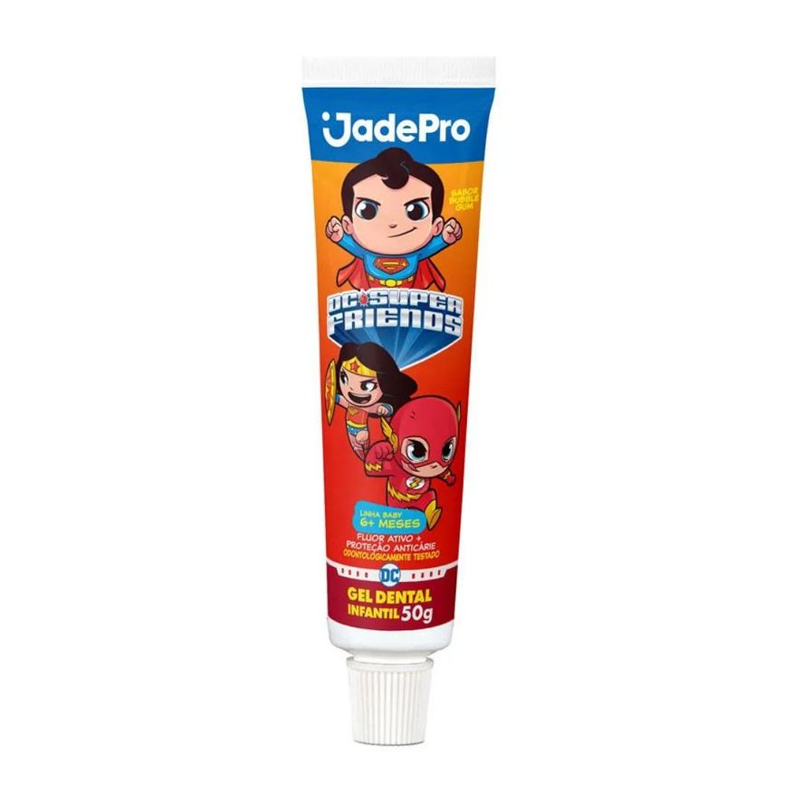 Bauny Creme Dental Infantil Jadepro Super Friends Bubble Gum 50g 475