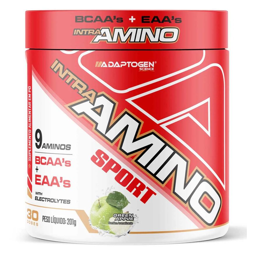 Adaptogen Science Intra Amino Sport Adaptogen 201g Intra e Pré Treino Maça Verde