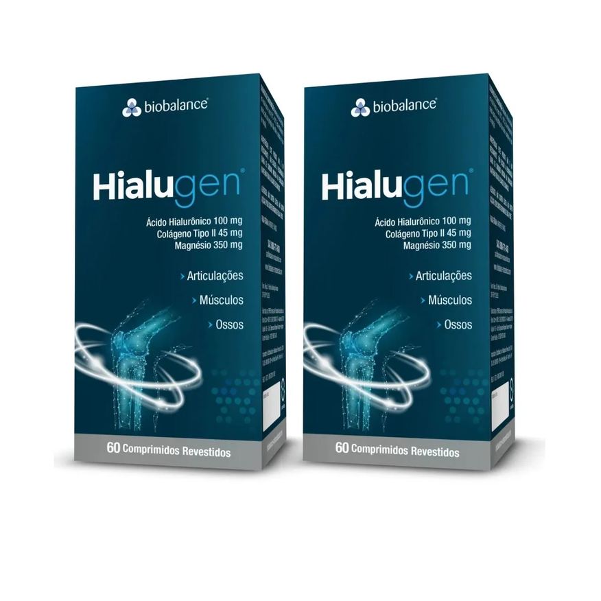 Biobalance Kit 2 Hialugen Magnésio Colágeno Ácido Hialurônico sem sabor