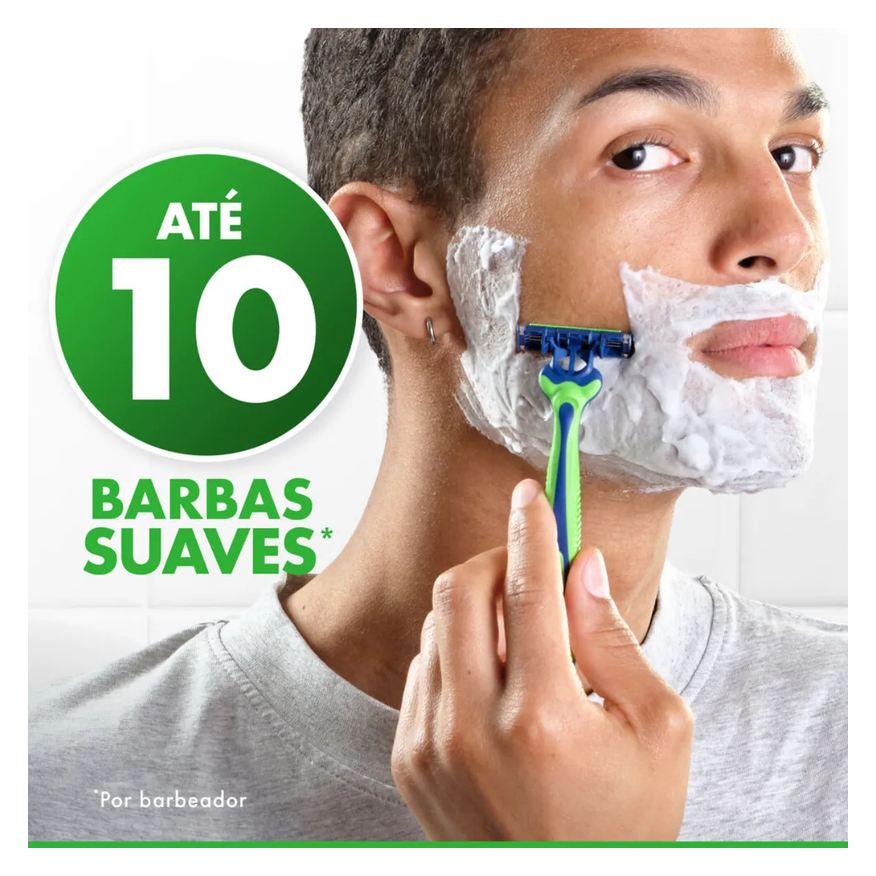 Gillette Aparelho de Barbear Prestobarba3 Sensitive Aloe Vera 2 unidades