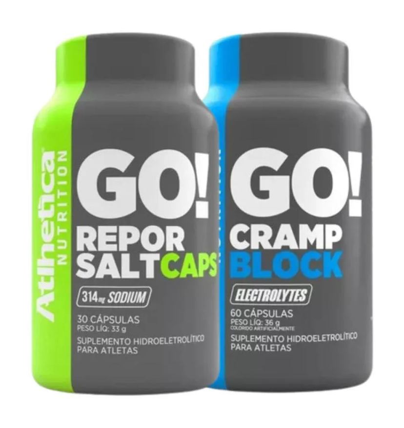 Atlhetica Nutrition Combo 1 Cramp Block 60 cápsulas + 1 Repor Salt 30 cápsulas
