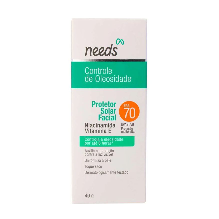 Needs Protetor Solar Facial Controle de Oleosidade FPS 70 40g