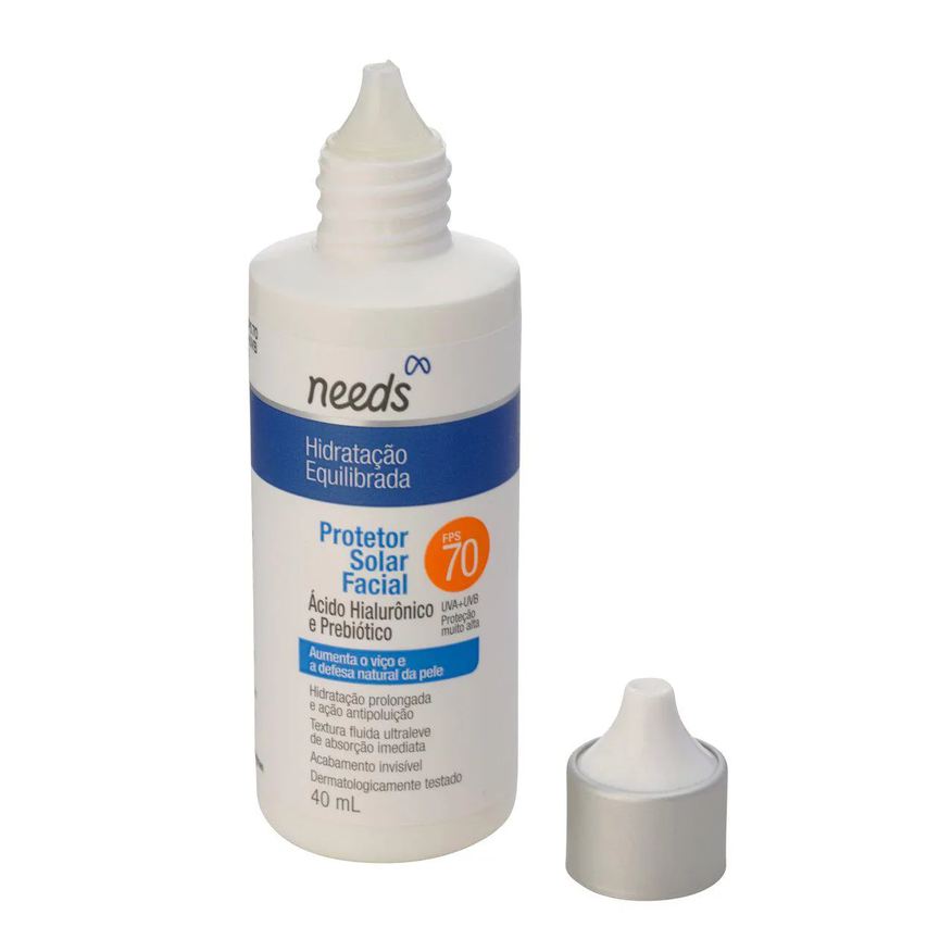 Needs Protetor Solar Facial FPS 70 Hidratação Equilibrada 40g