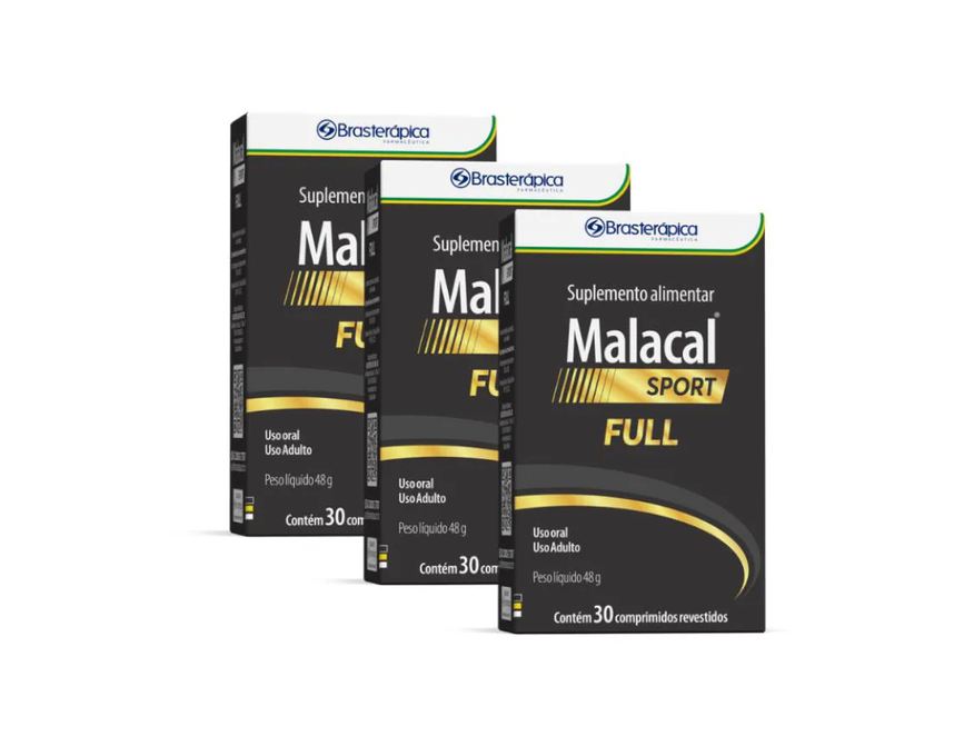 Brasterapica Kit 3 Malacal Sport Full Com 30 Comprimidos Cada