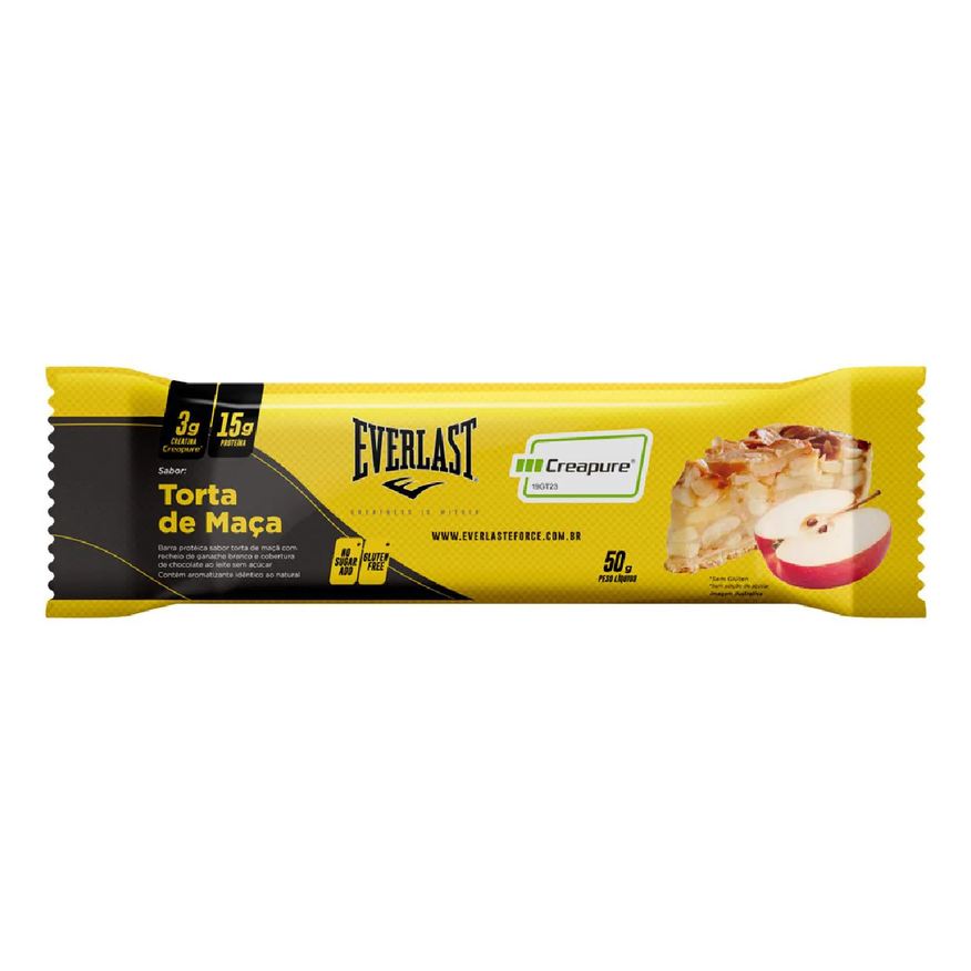 Everlast Barra de Proteína Creapure Torta de Maçã 50g
