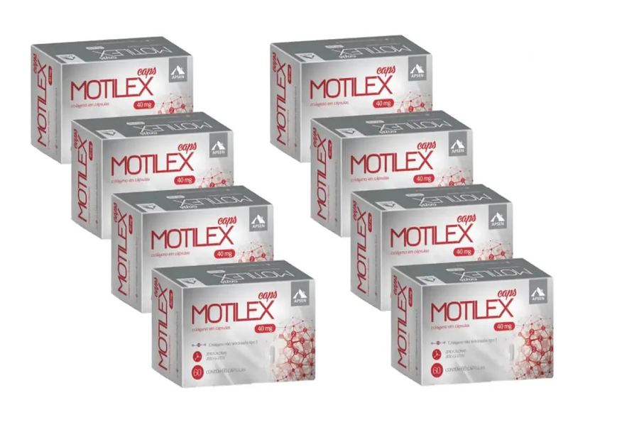 Apsen Motilex Kit C/8 Caixas C/60 cápsulas Cada - Colágeno Tipo 2 Puro