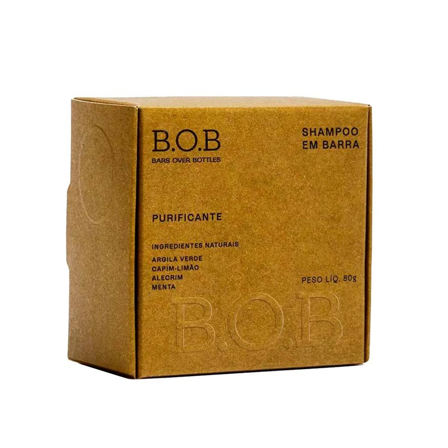 B.O.B Shampoo em Barra Purificante 80g