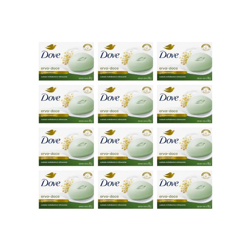 Dove Sabonete 90g Erva Doce - Kit C / 12un
