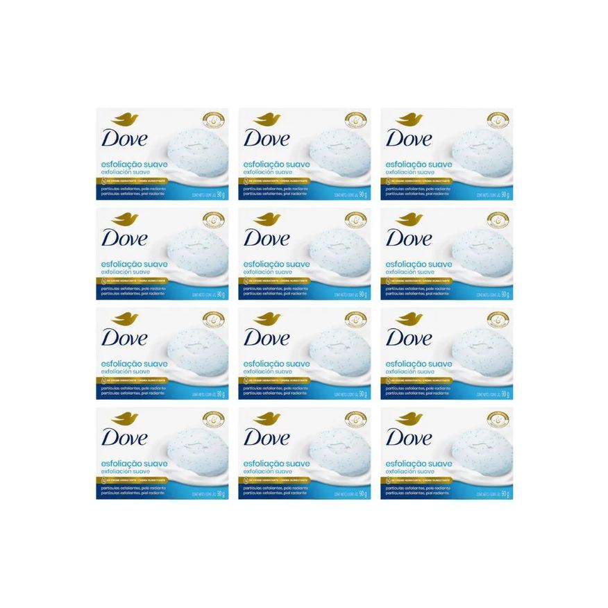 Dove Sabonete 90g Esfoliação Suave - Kit C / 12un