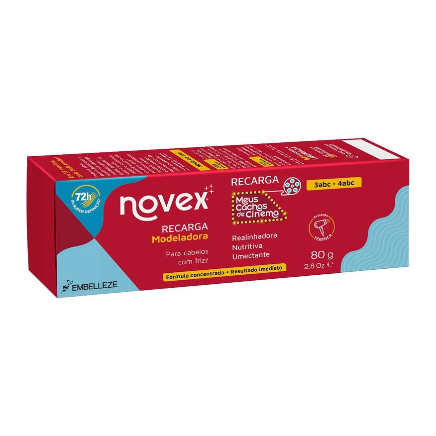 Novex Máscara Capilar Modeladora Cachos Recarga de Cinema 80g