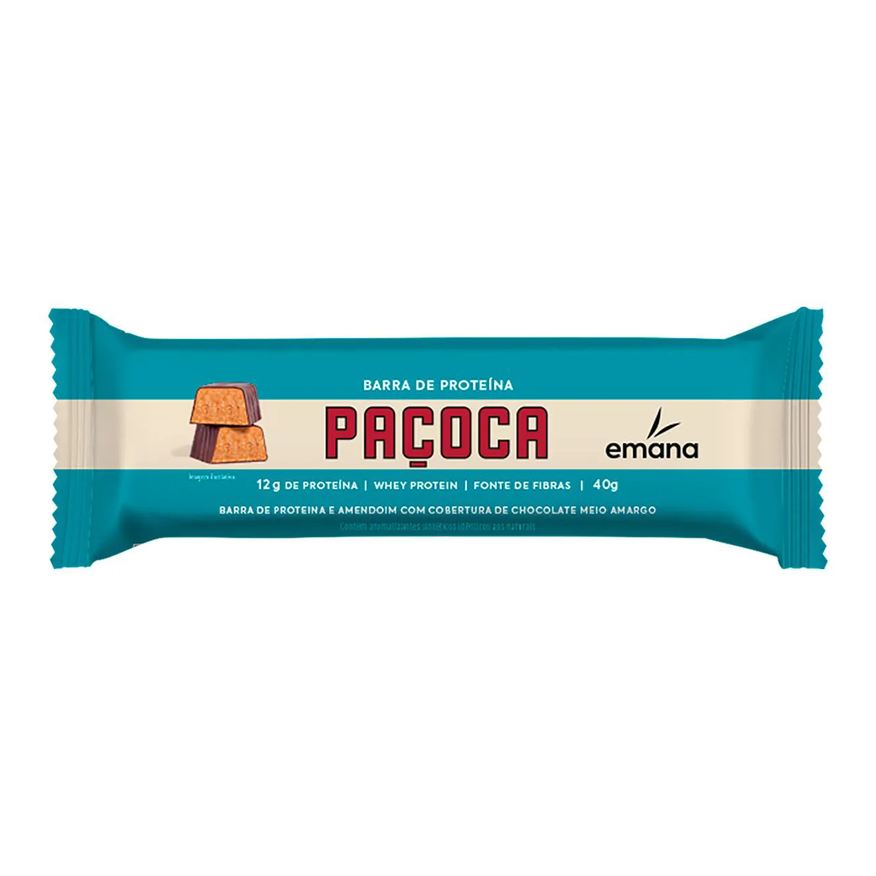 Emana Suplementos Barra de Proteína Emana Paçoca 40g