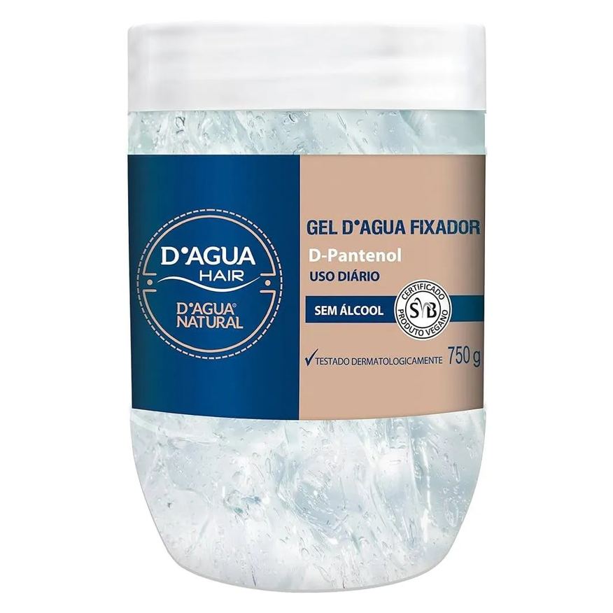 D'agua Natural Gel Dagua Fixador para Uso Diario 750g