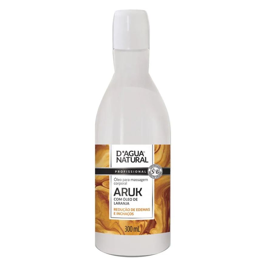 D'Agua Natural Oleo para Massagem Corporal Aruk Laranja 300ml Dagua Natural