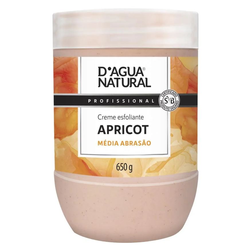 D'Agua Natural Creme Esfoliante Media Abrasao Apricot 650g
