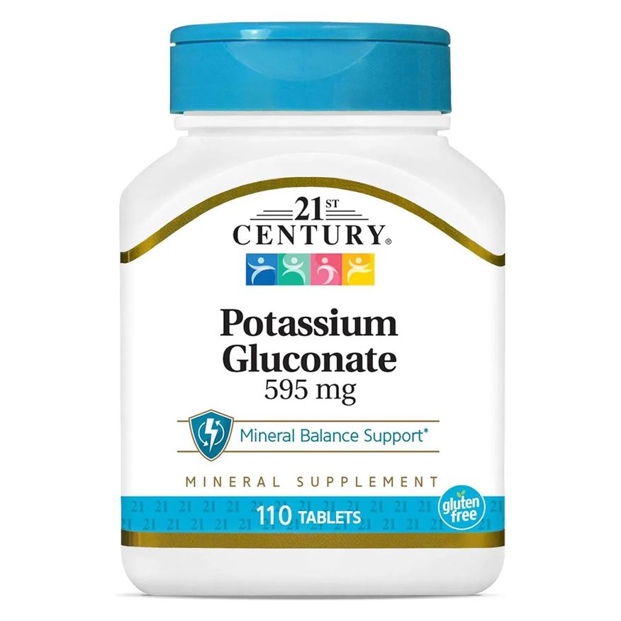 21st Century Gluconato de Potássio 595mg 110 comprimidos