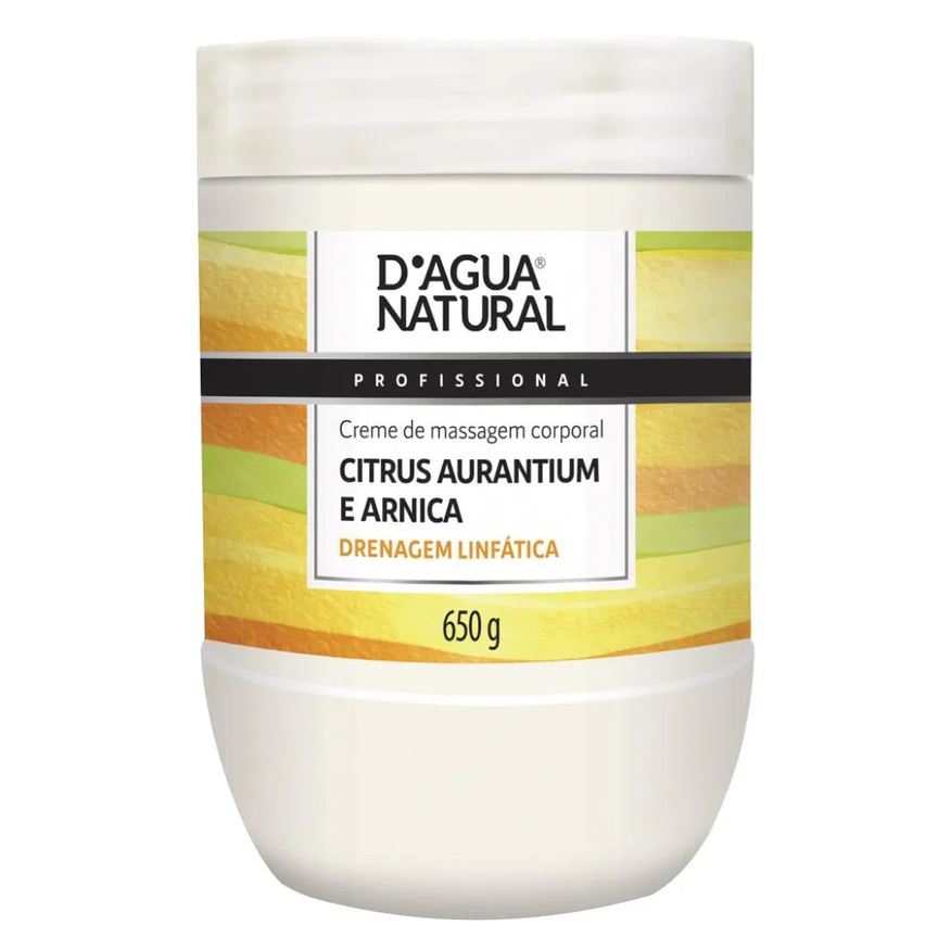 D'Agua Natural Creme de Massagem Citrus Aurantium E Arnica 650g