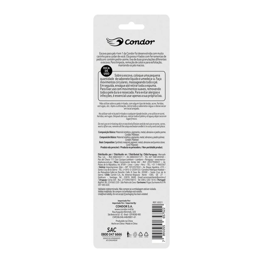 para Escova Pés 4 em 1 Condor Spa