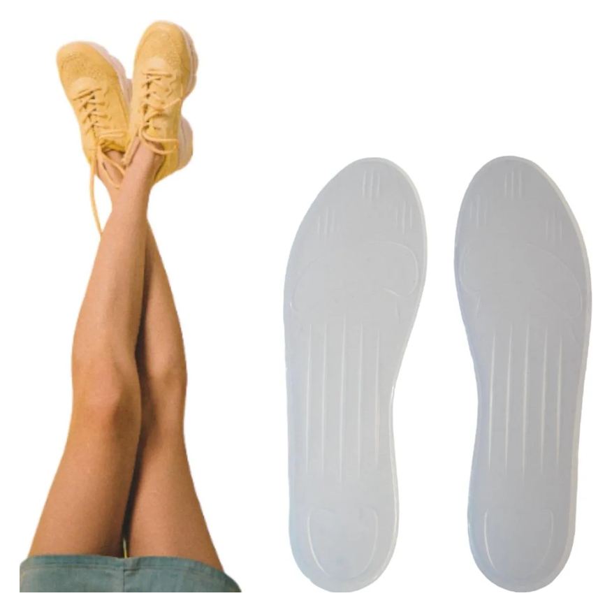 de Palmilha Silicone Ortopédica Anti - Impacto Esportiva Esportão Alívio Dores Ortho Pauher - 34 / 35