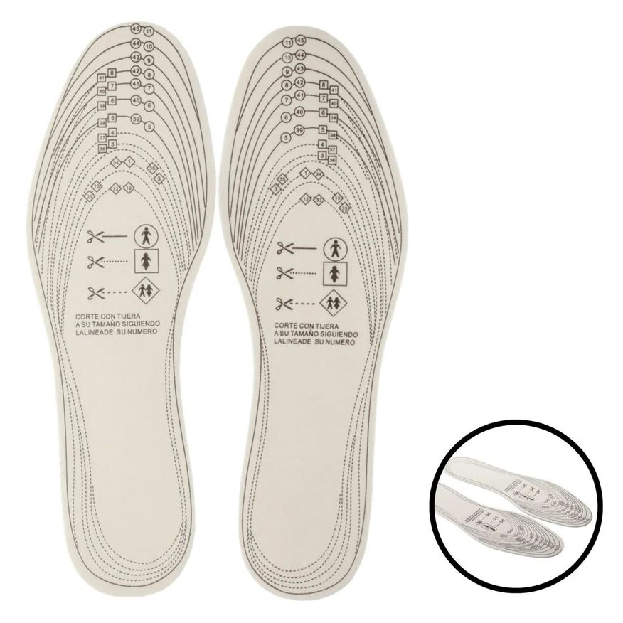 Ortopedica Palmilha Reduz Impacto em Espuma Recortavel 35 Ate 44 Hidrolight