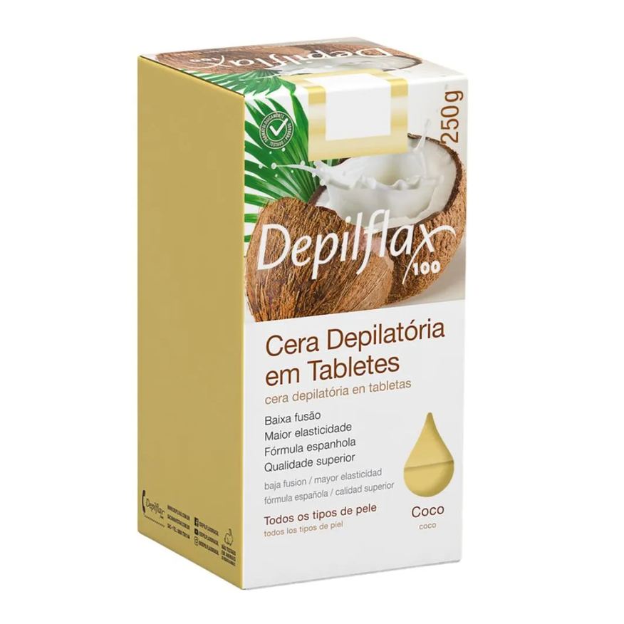 Depilflax Cera Quente Depilação Coco 250g