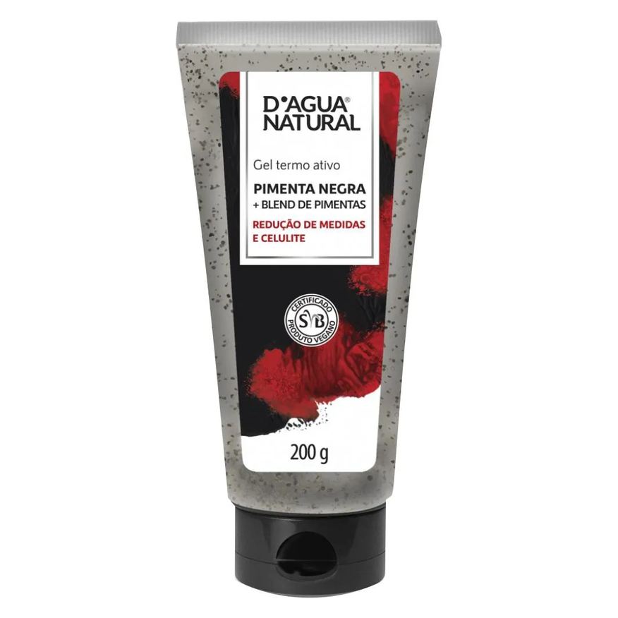 D'Agua Natural Gel Termoativo Pimenta Negra Blend Pimentas 200g Dagua Natural