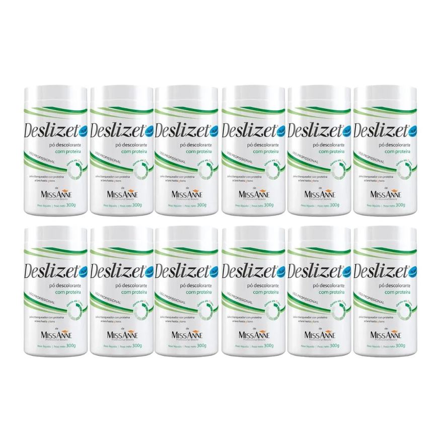 Deslizet Kit Pó Descolorante Proteína 300g 12 Und