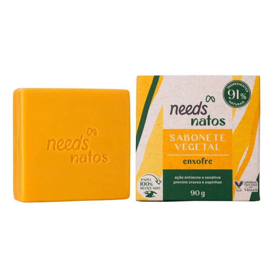 Needs Sabonete de Enxofre em Barra Natos Vegetal 90g