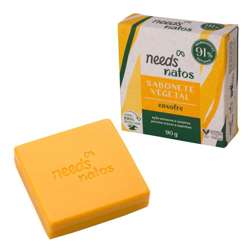 Needs Sabonete de Enxofre em Barra Natos Vegetal 90g