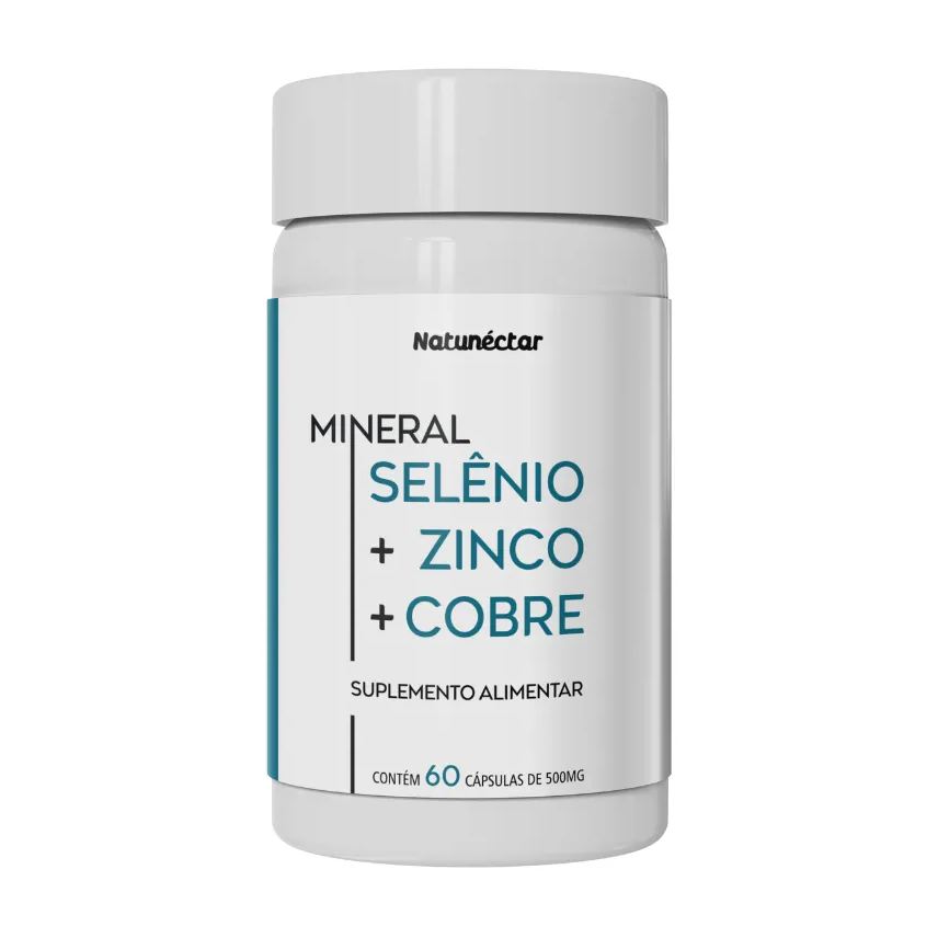 Natunéctar Selênio + Zinco + Cobre 500mg 60 Cápsulas