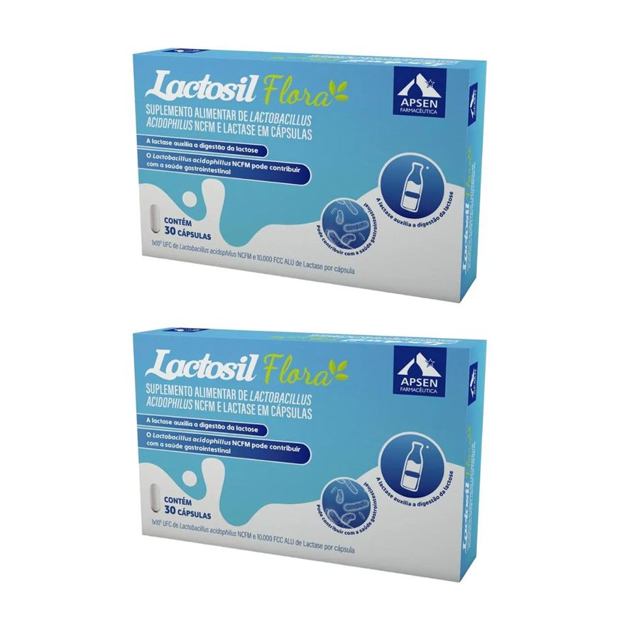 Apsen Kit 2 Suplemento Vitamina Lactosil Flora 30 Cápsulas