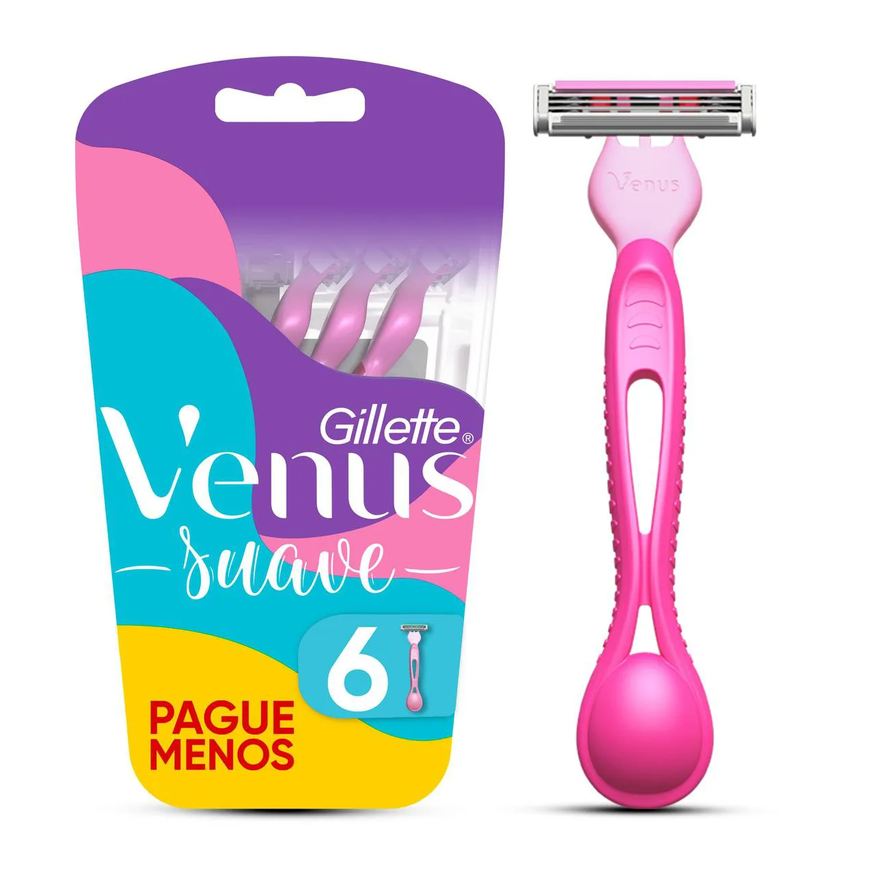 Gillette Depilador Descartável Venus Suave 6 unidades