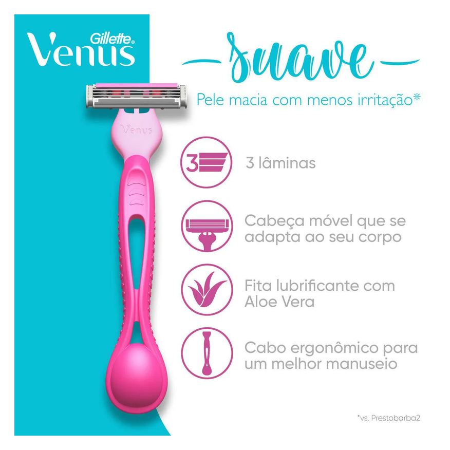 Gillette Depilador Descartável Venus Suave 6 unidades