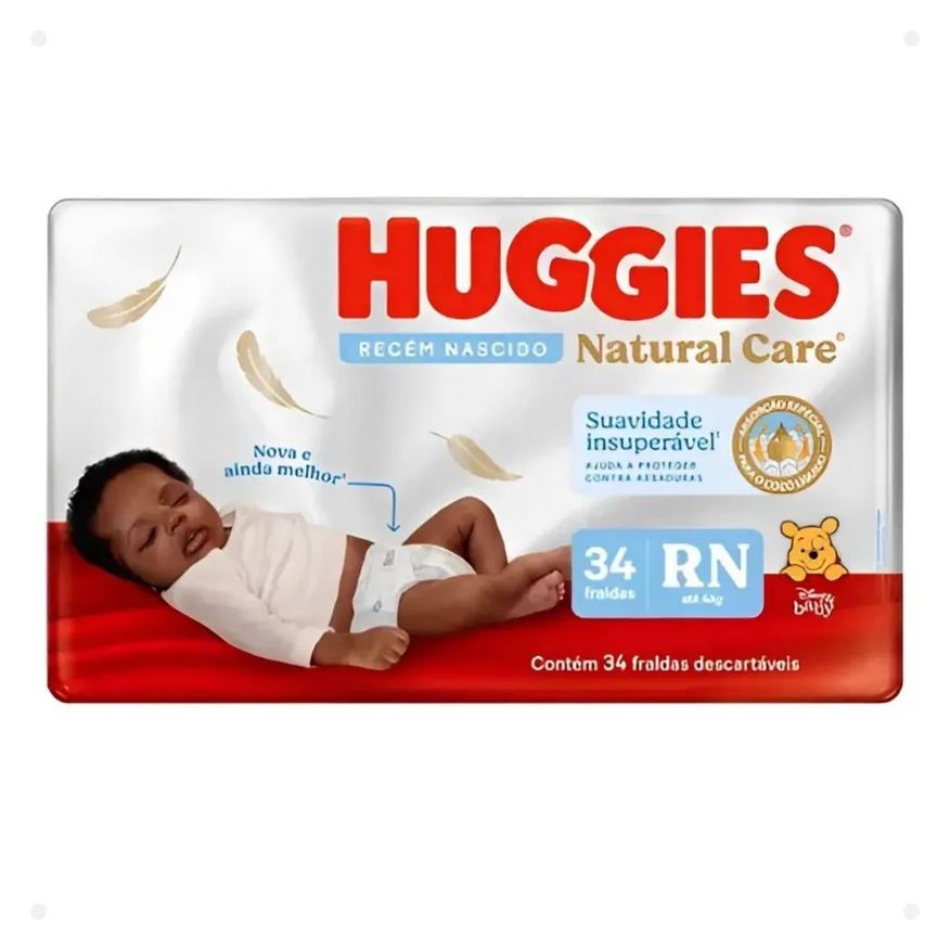 Huggies Fraldas Descartáveis Recém Nascido Rn 34un