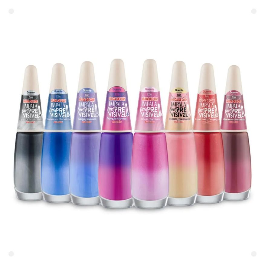 Impala Kit Esmaltes (im)previsivel Duo Color com 8 7,5ml