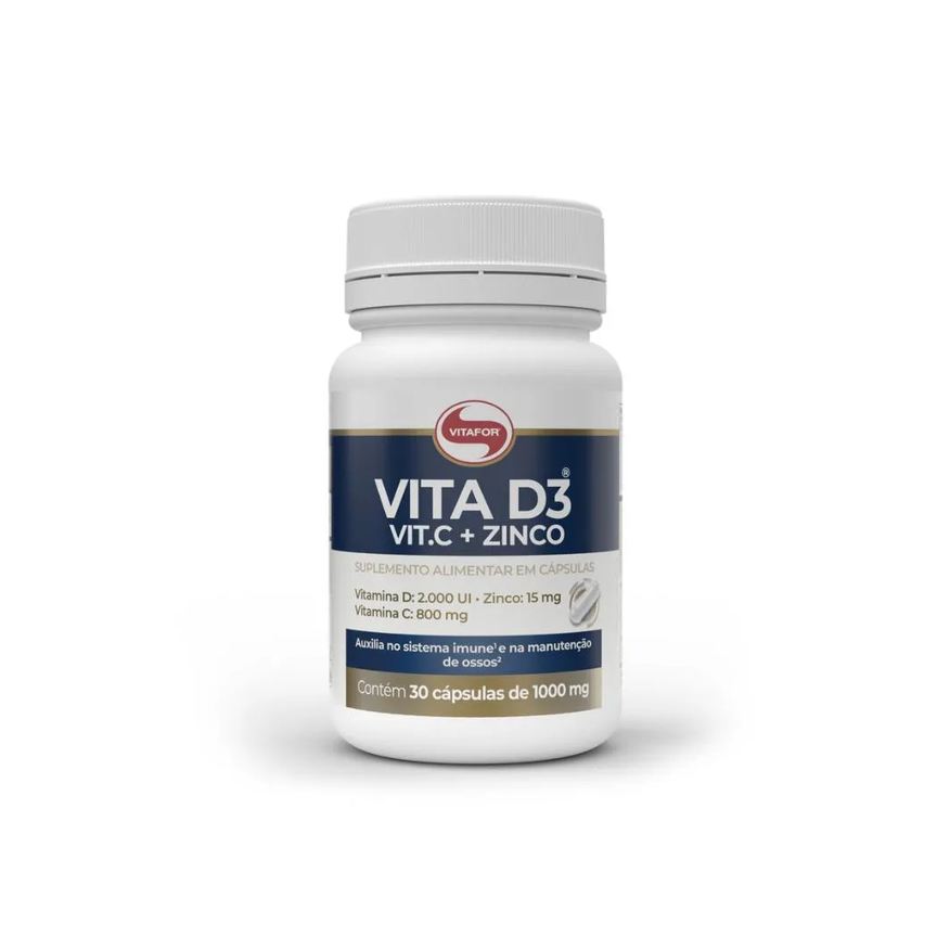 Vitafor Vitamina D3 com Vit. C e Zinco 30 Cápsulas.