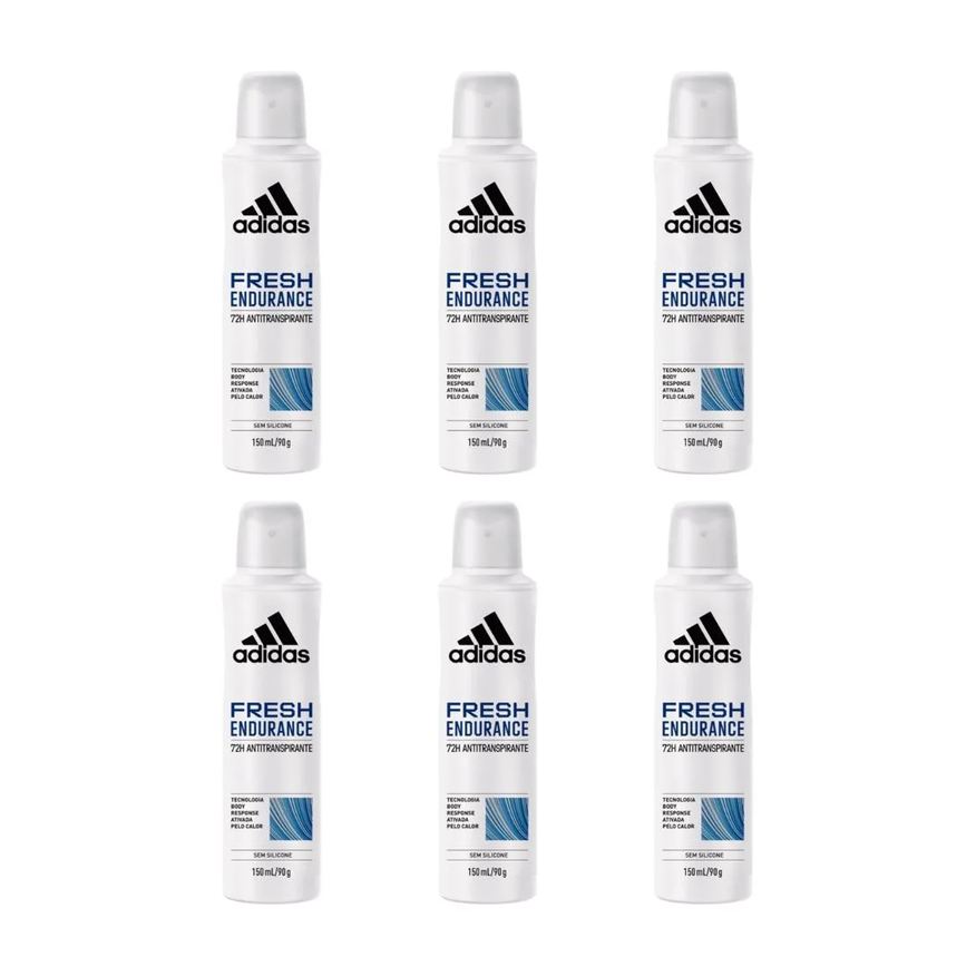 Adidas Desodorante Aero 150ml Fem Fresh Endurance - 6un