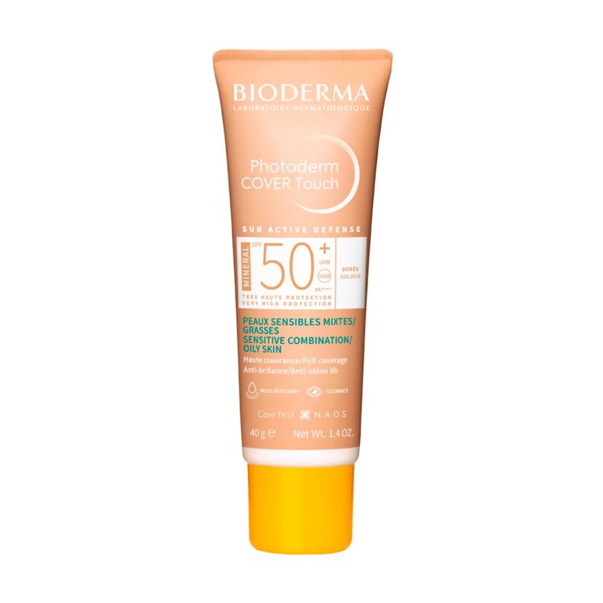 Bioderma Protetor Solar Facial Photoderm Cover Touch FPS 50 Dourado 40ml