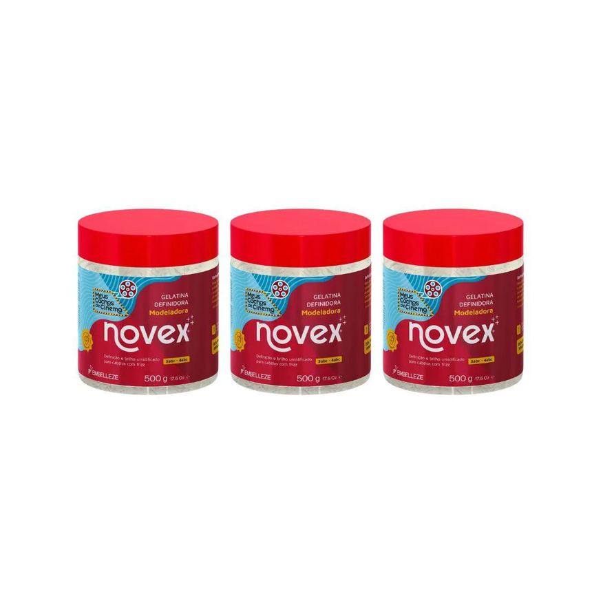 Embelleze Gelatina Capilar Novex 500g Meus Cachos de Cinema - 3un