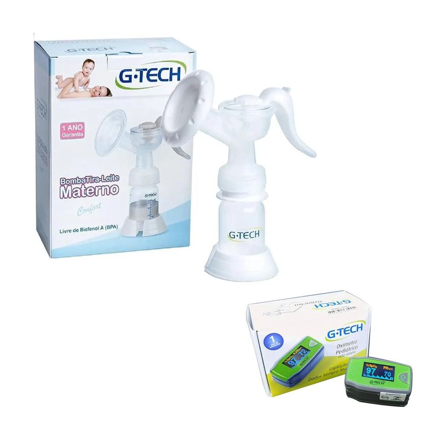 G-tech Kit Bombinha Tira Leite + Oximetro Infantil