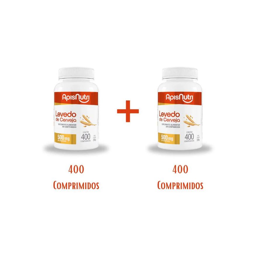 Apisnutri Kit 2 Levedo de Cerveja com 400 comprimidos