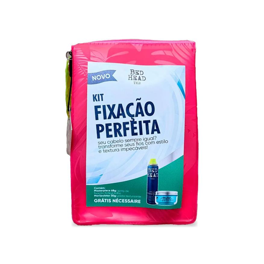 Bed Head Kit Tigi Fixação Perfeita Spray de Fixação Forte Masterpiece 68g + Pasta Texturizante Manipulator 30g + Necessaire