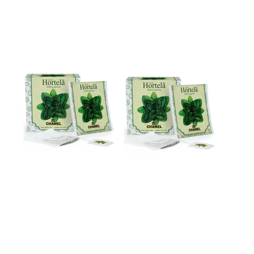 Chamel Kit 02 Caixinha com 10 Sachês de Chá de Hortelã