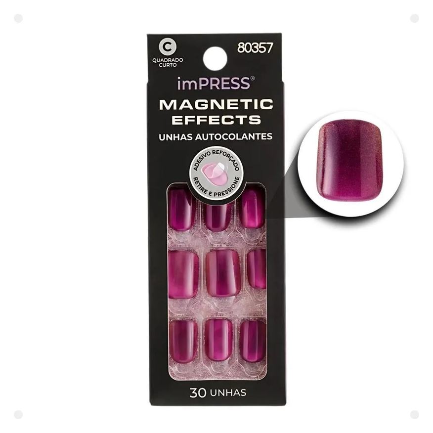 Kiss New York Unha Autocolante Kiss Ny Impress Magnetic Effects Better Levels Imme302b