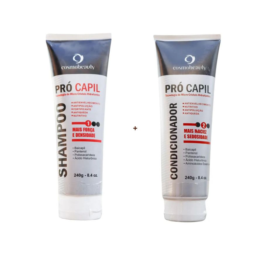Cosmobeauty Kit Shampo e Condicionador Antiqueda Pro Capil