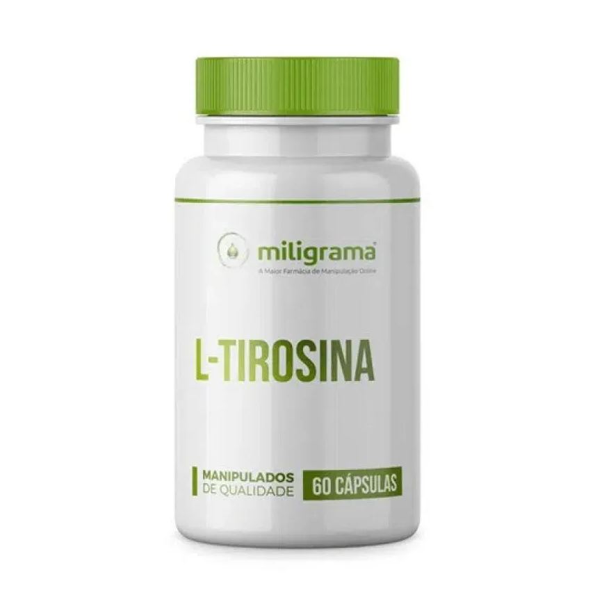Miligrama L-tirosina 500mg: Alívio do Stress e Ansiedade 60 cápsulas