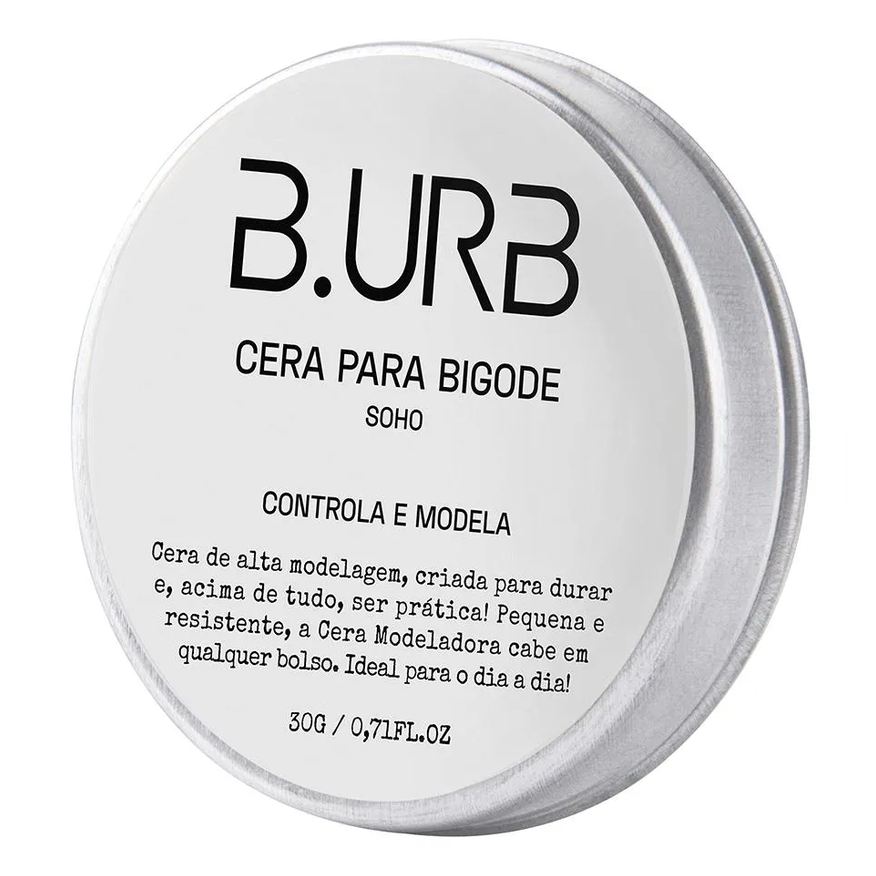 B.urb Cera para Bigode Soho Controla e Modela 30g Barba Urbana